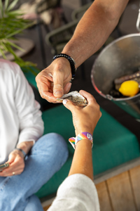 Een heerlijke oester. Dagvers. Een culinaire verrassing op jouw event.